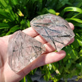 Tourmaline in Quartz Freeform - Magnification, Clarity, EMF Protection - Tourmalinated Quartz Crystal Free Form Cut Gemstones