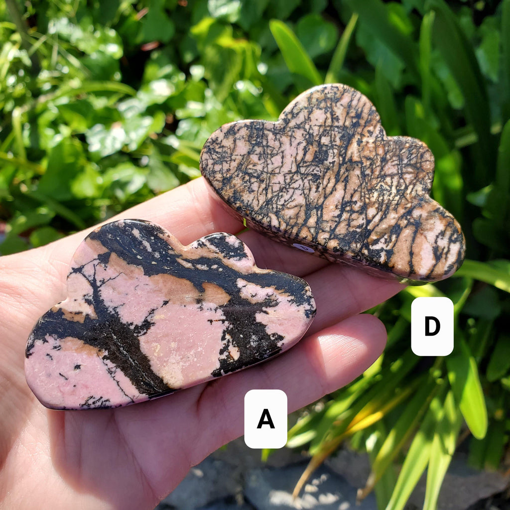 Cute Rhodonite Cloud - Self Love, Balance, Joy, Happiness - Pink and Black Standing Crystal Cloud Healing Gemstones Home Decor Display