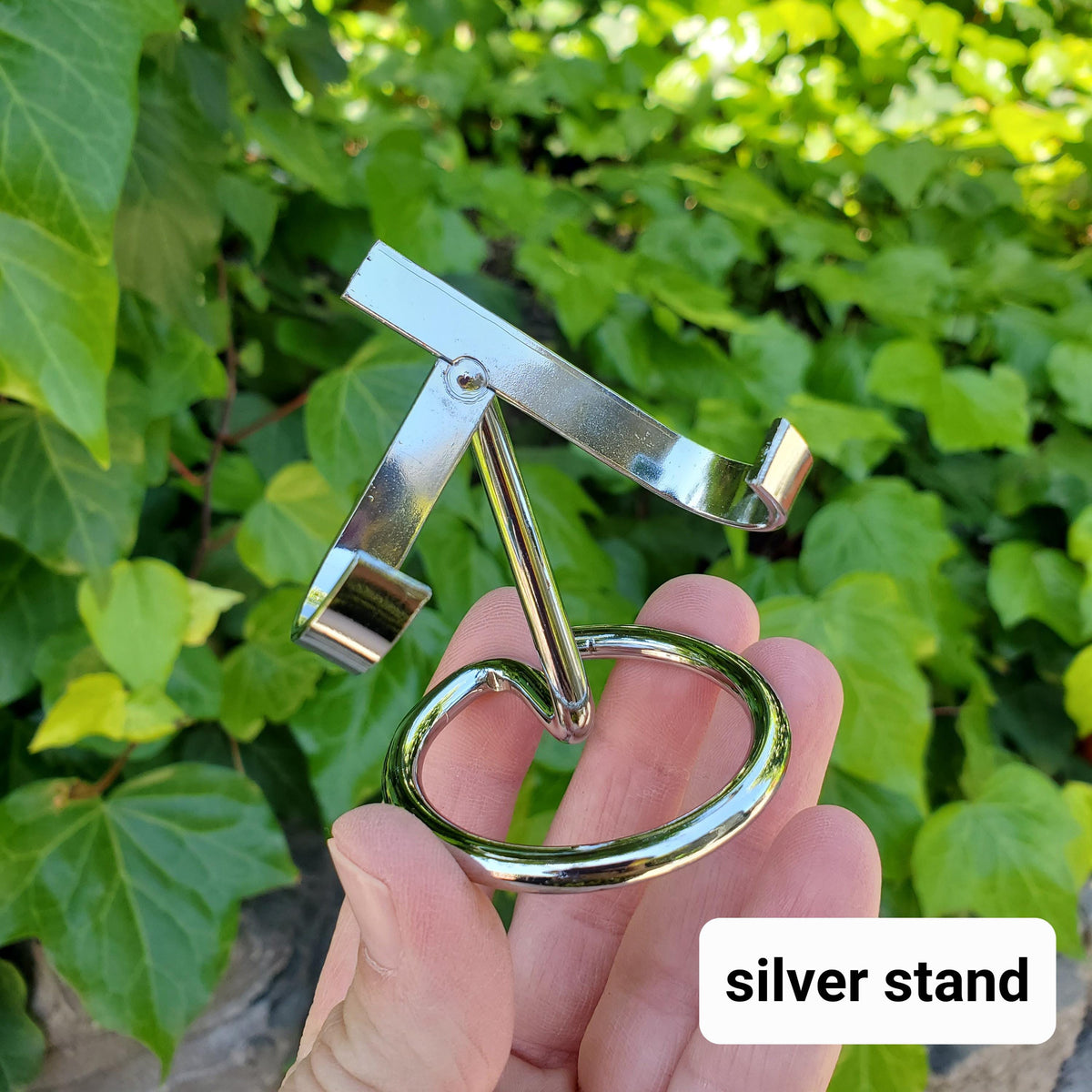 Small Metal Stand for Crystals - STAND ONLY - To Display Your Crystal Hearts, Carvings, Palms and More - Size Details in Description