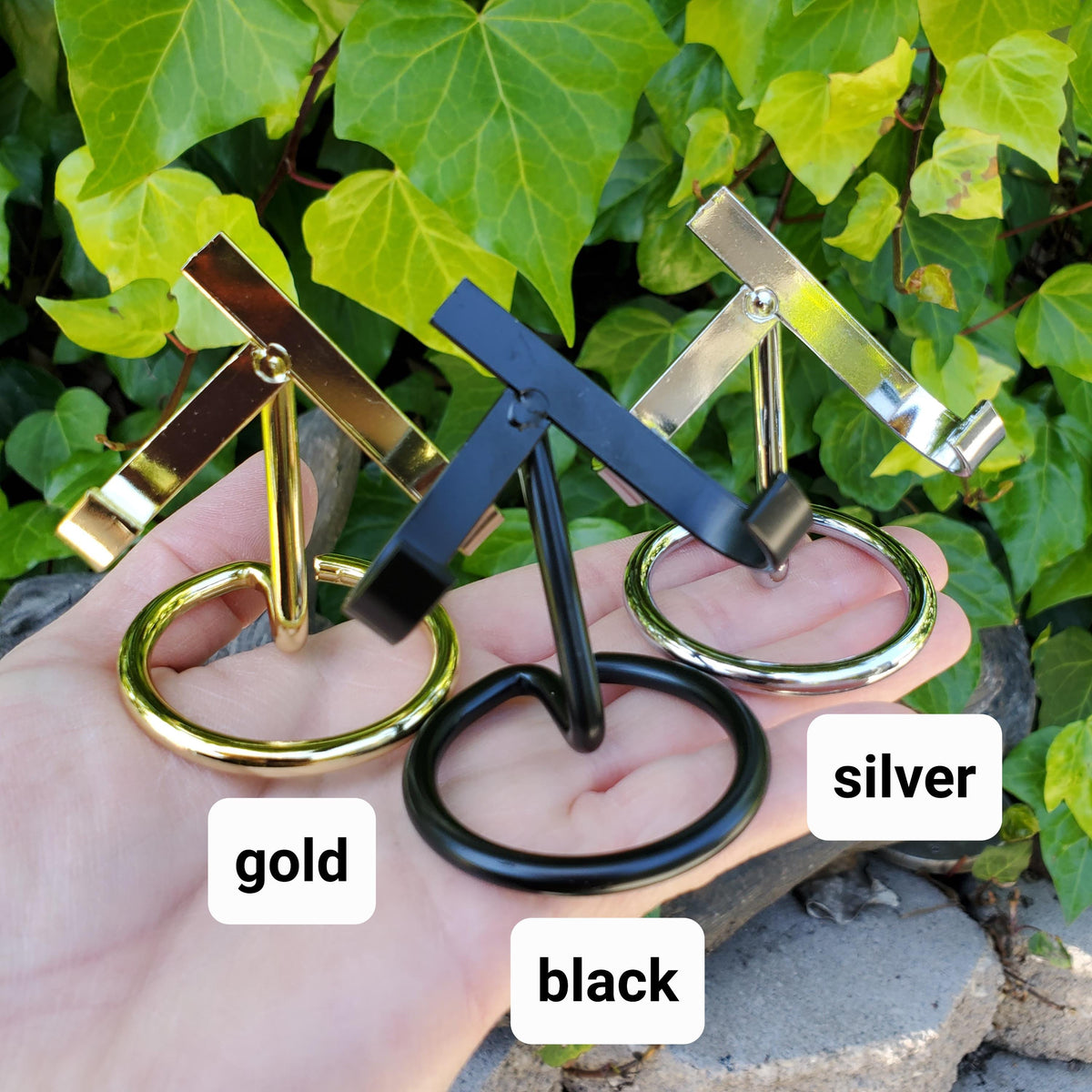 Small Metal Stand for Crystals - STAND ONLY - To Display Your Crystal Hearts, Carvings, Palms and More - Size Details in Description