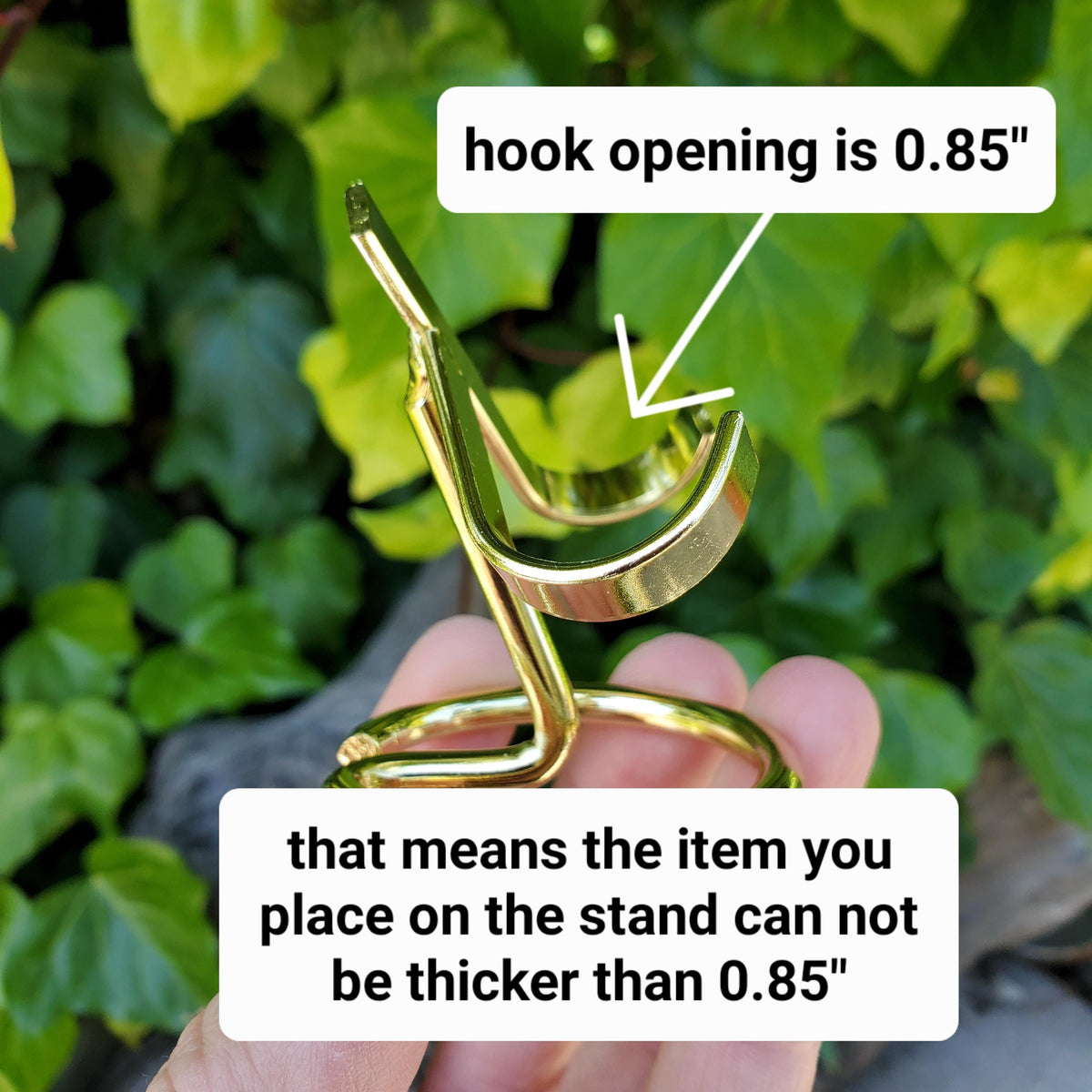 Small Metal Stand for Crystals - STAND ONLY - To Display Your Crystal Hearts, Carvings, Palms and More - Size Details in Description
