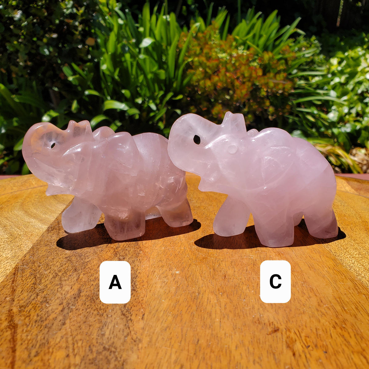 Cute Rose Quartz Elephant - Unconditional Love, Compassion, Forgiveness - Pink Crystal Elephant Healing Crystals Gemstones
