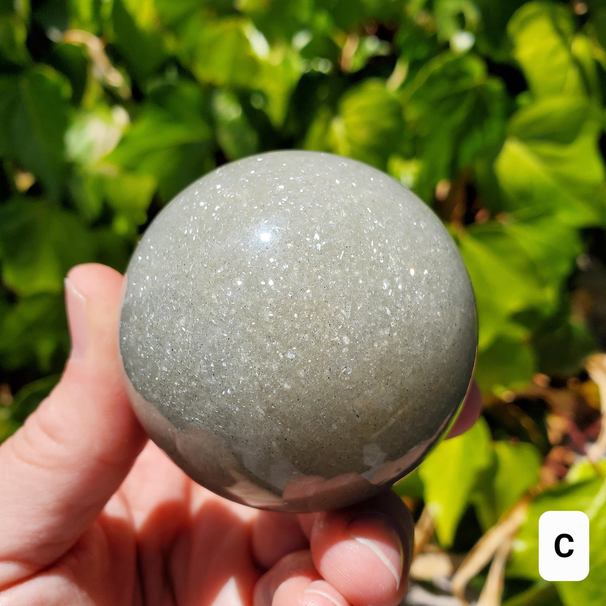 Flashy Quartz with Muscovite Sphere - Reflection, Clear Mind, Physic Abilities, Connect To Higher Self - Sparkly Mica Healing Gemstone
