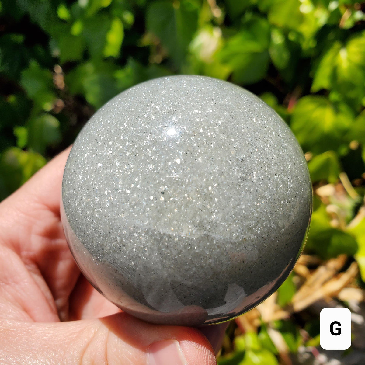Flashy Quartz with Muscovite Sphere - Reflection, Clear Mind, Physic Abilities, Connect To Higher Self - Sparkly Mica Healing Gemstone