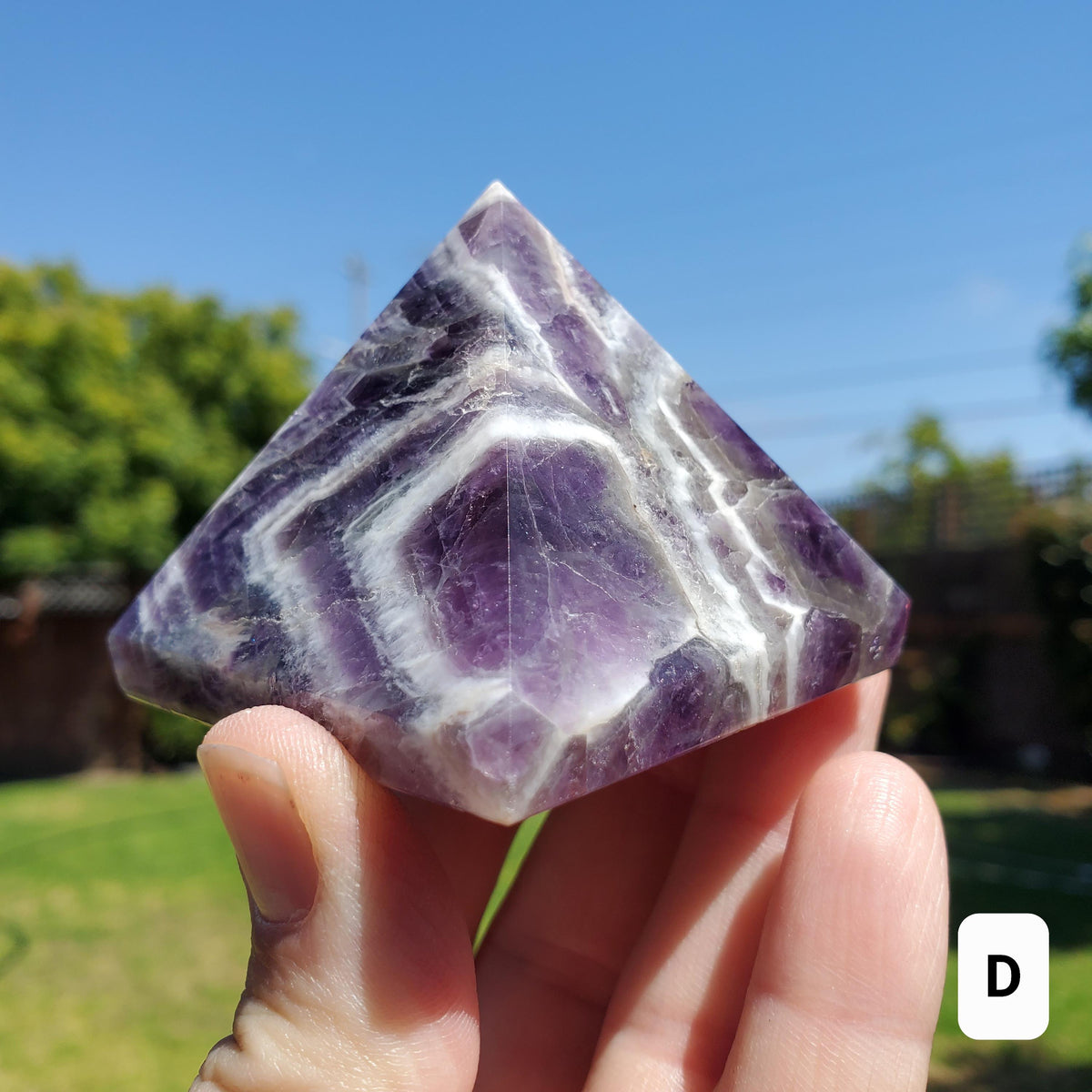 Dream Amethyst Pyramid - Calming, Energetic Protection, Positivity, Divine Love - Purple Amethyst Crystal Pyramid Healing Gemstones