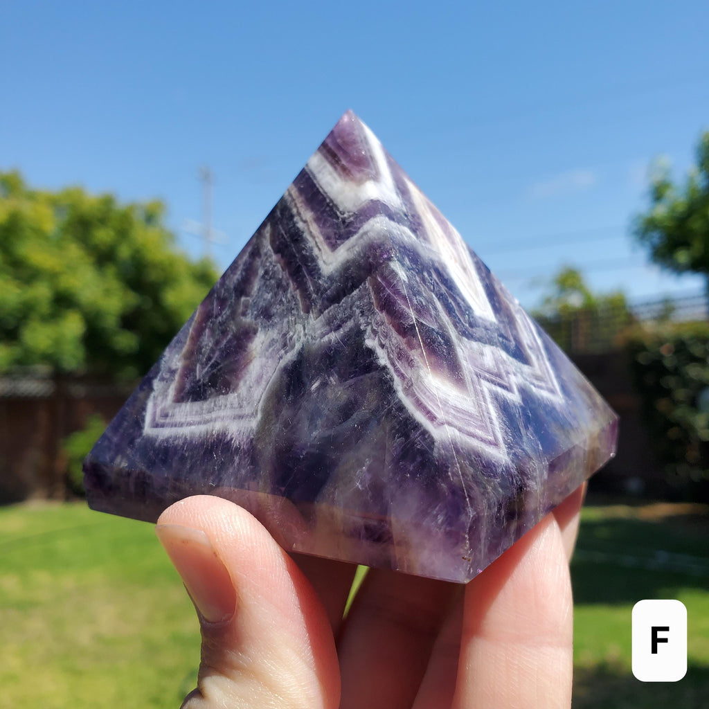 Dream Amethyst Pyramid - Calming, Energetic Protection, Positivity, Divine Love - Purple Amethyst Crystal Pyramid Healing Gemstones