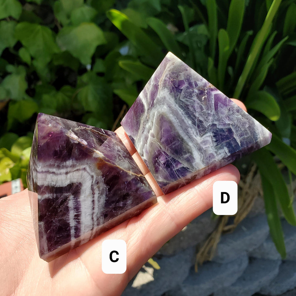 Dream Amethyst Pyramid - Calming, Energetic Protection, Positivity, Divine Love - Purple Amethyst Crystal Pyramid Healing Gemstones