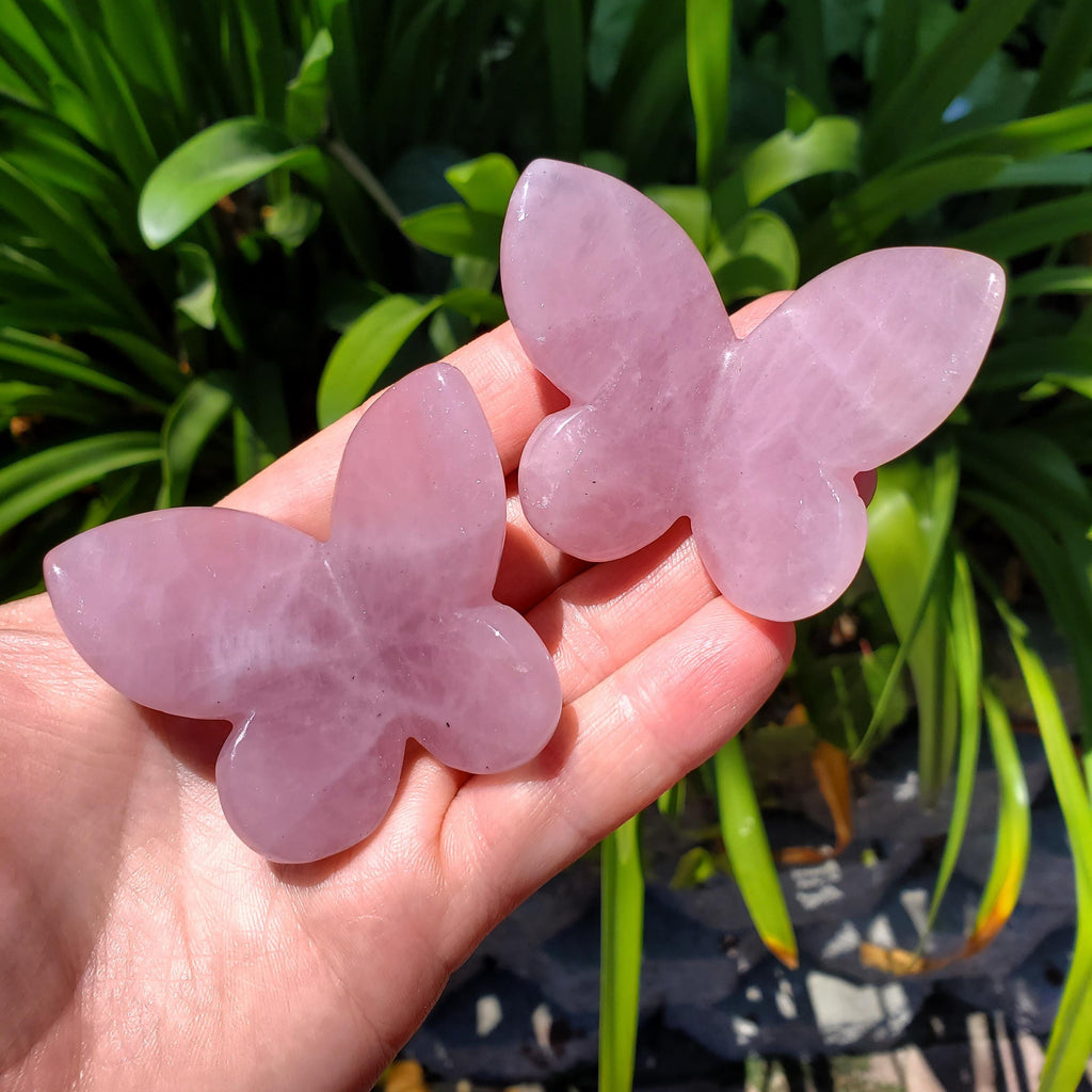 3D Rose Quartz Butterfly - Unconditional Love, Passion, Forgiveness - Pink Crystal Butterfly Stone Healing Crystals Gemstones