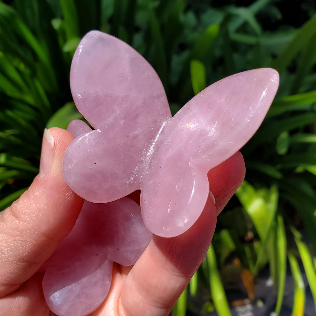 3D Rose Quartz Butterfly - Unconditional Love, Passion, Forgiveness - Pink Crystal Butterfly Stone Healing Crystals Gemstones