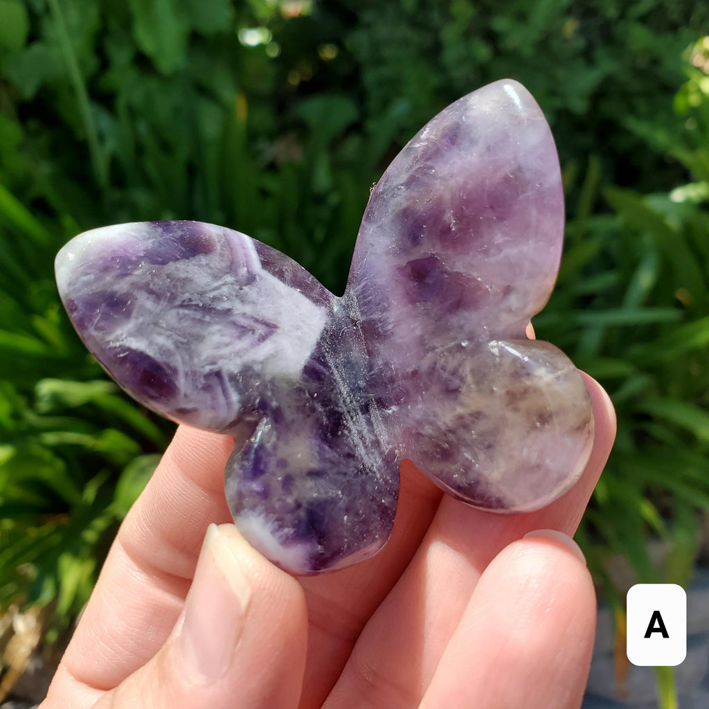 3D Dream Amethyst Butterfly - Divine Love, Calming, Energetic Protection, Positivity - Purple Amethyst Flying Butterfly Healing Gemstone