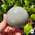Flashy Quartz with Muscovite Sphere - Reflection, Clear Mind, Physic Abilities, Connect To Higher Self - Sparkly Mica Healing Gemstone