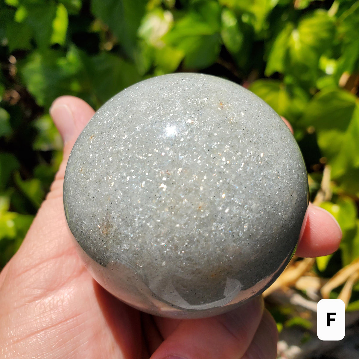 Flashy Quartz with Muscovite Sphere - Reflection, Clear Mind, Physic Abilities, Connect To Higher Self - Sparkly Mica Healing Gemstone