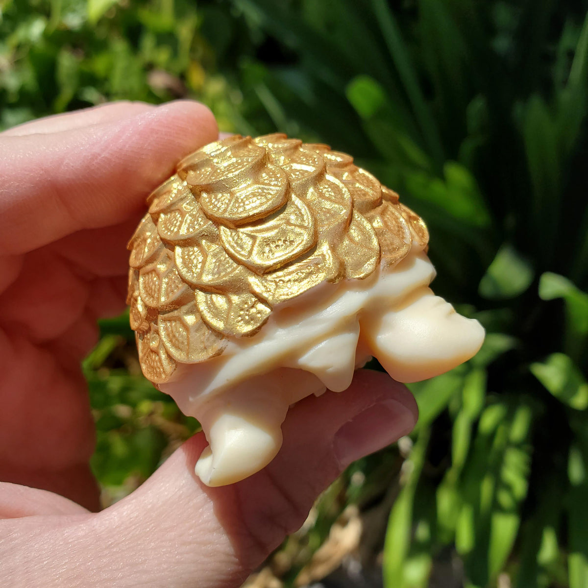 Ivory Nut Turtle Carving with Feng Shui Coin Design - Prosperity, Happiness, Love, Abundance - 3" Carved Tortoise Figurine Statue Home Decor