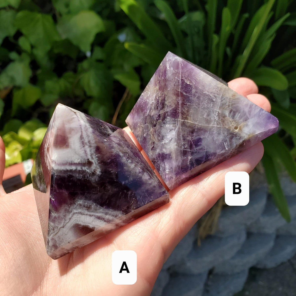Dream Amethyst Pyramid - Calming, Energetic Protection, Positivity, Divine Love - Purple Amethyst Crystal Pyramid Healing Gemstones