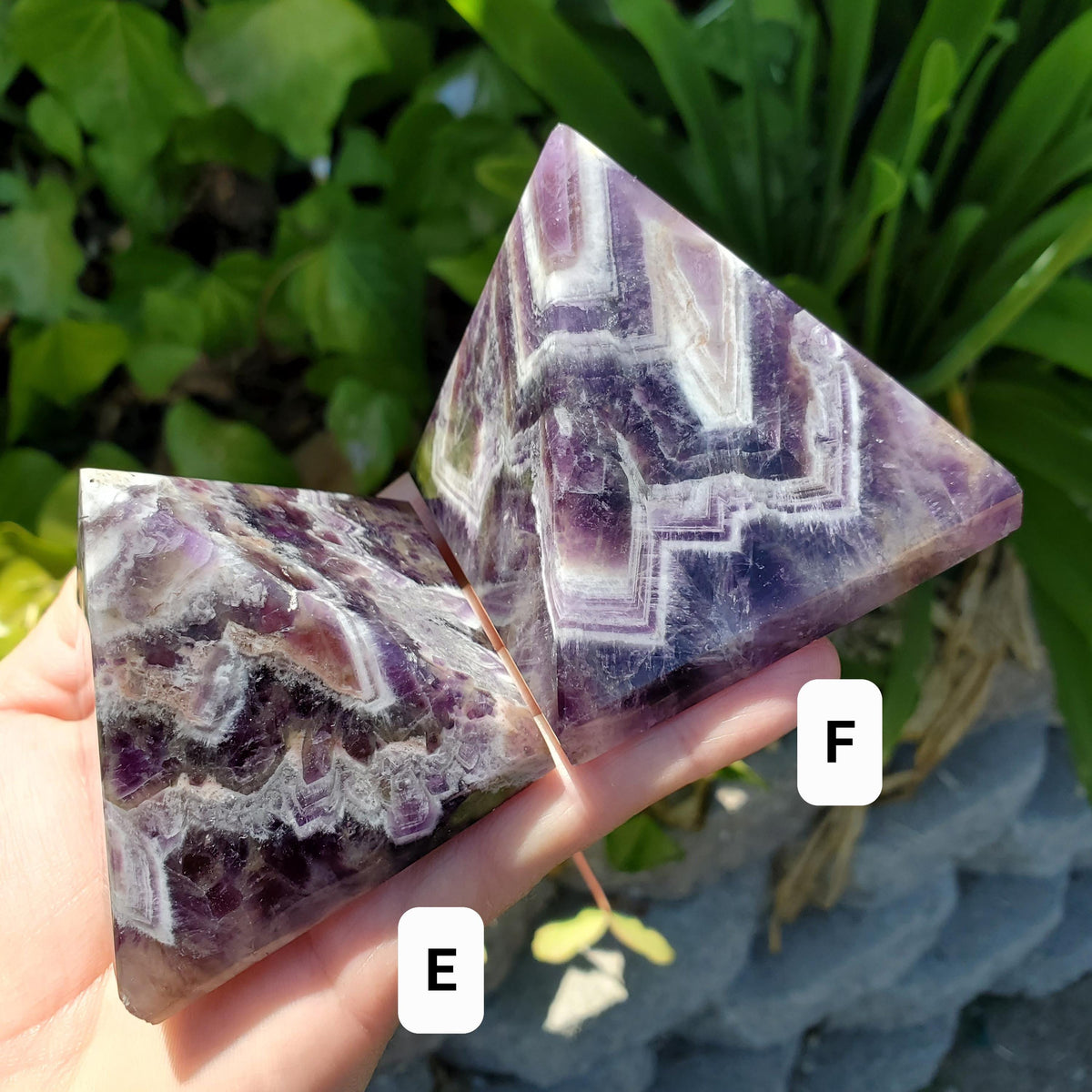Dream Amethyst Pyramid - Calming, Energetic Protection, Positivity, Divine Love - Purple Amethyst Crystal Pyramid Healing Gemstones