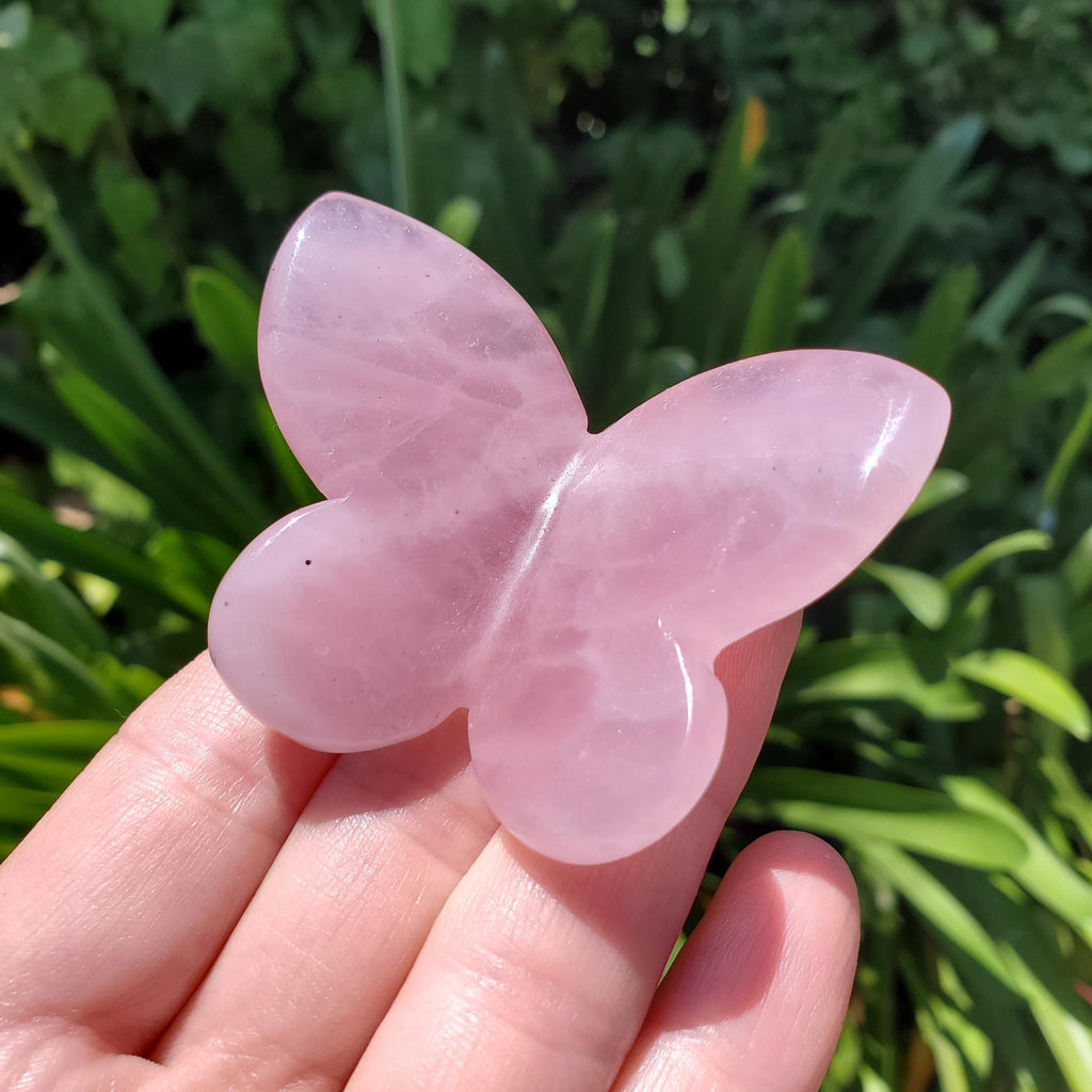 3D Rose Quartz Butterfly - Unconditional Love, Passion, Forgiveness - Pink Crystal Butterfly Stone Healing Crystals Gemstones