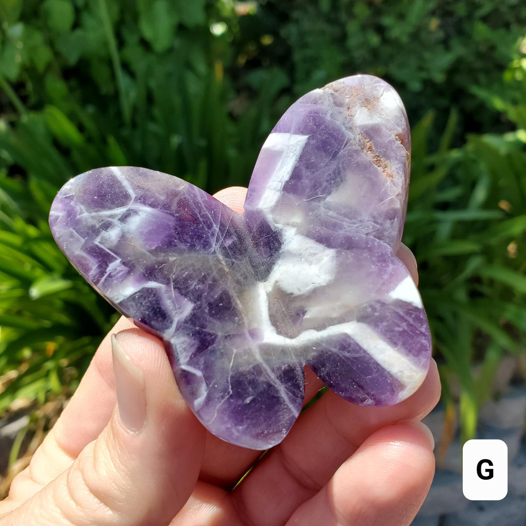 3D Dream Amethyst Butterfly - Divine Love, Calming, Energetic Protection, Positivity - Purple Amethyst Flying Butterfly Healing Gemstone