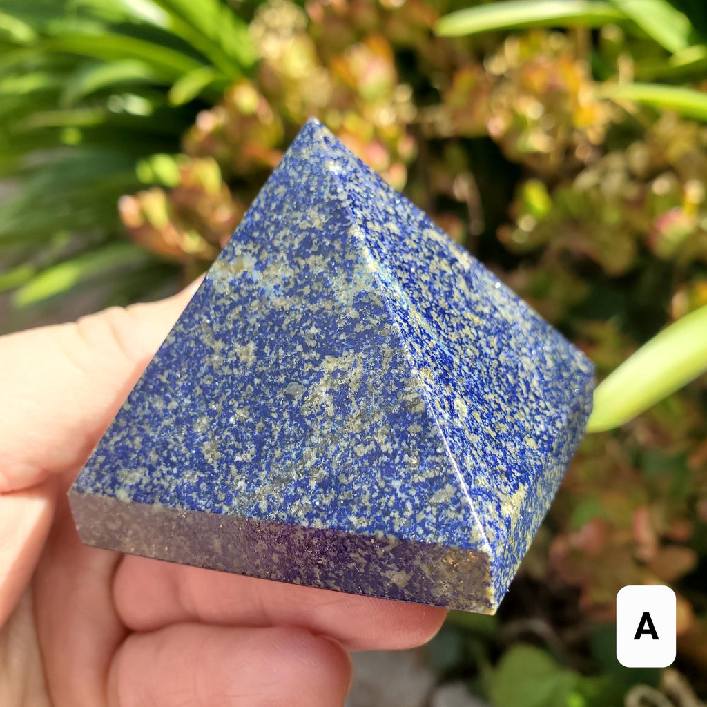Chunky Lapis Lazuli Pyramid - Speak Your Truth, Stand In Your Power, Communication - Lapiz Lazuli Crystal Pyramid Healing Gemstone