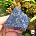 Chunky Lapis Lazuli Pyramid - Speak Your Truth, Stand In Your Power, Communication - Lapiz Lazuli Crystal Pyramid Healing Gemstone