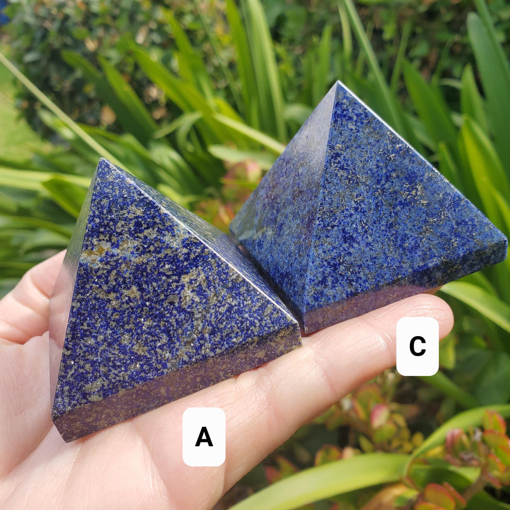 Chunky Lapis Lazuli Pyramid - Speak Your Truth, Stand In Your Power, Communication - Lapiz Lazuli Crystal Pyramid Healing Gemstone