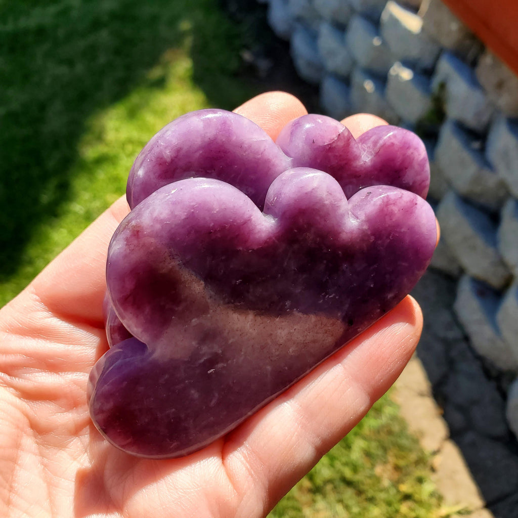 Cute Lepidolite Cloud - Helps You Through Change, Anti-Anxiety, Calming, Relaxing - Purple Cloud Carving Healing Stone Display Collection