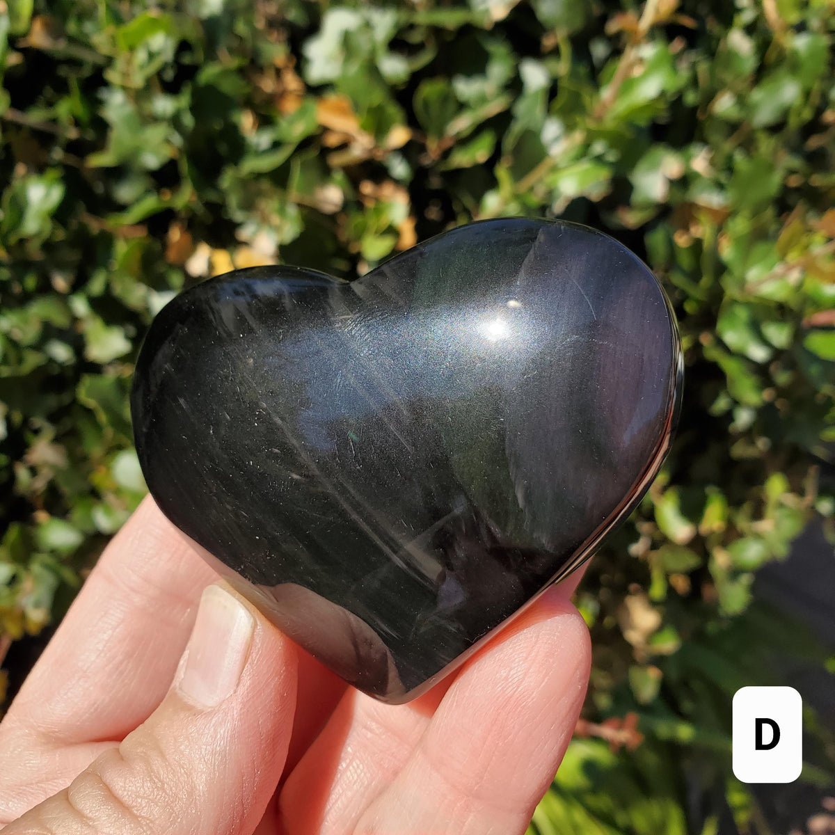 Rainbow Obsidian Heart - Emotional Healing, Release The Negative & Replace with Positive - Obsidian Black Heart Healing Crystals Gemstones