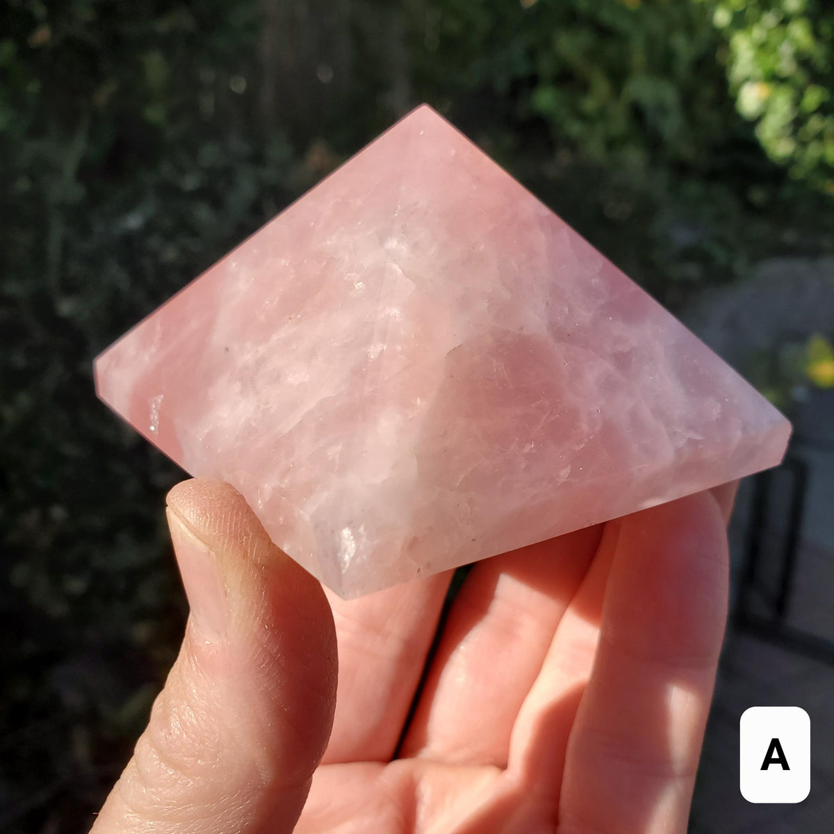 Rose Quartz Pyramid - Unconditional Love, Compassion, Forgiveness - Pink Crystal Pyramid Carving Healing Crystal Gemstones