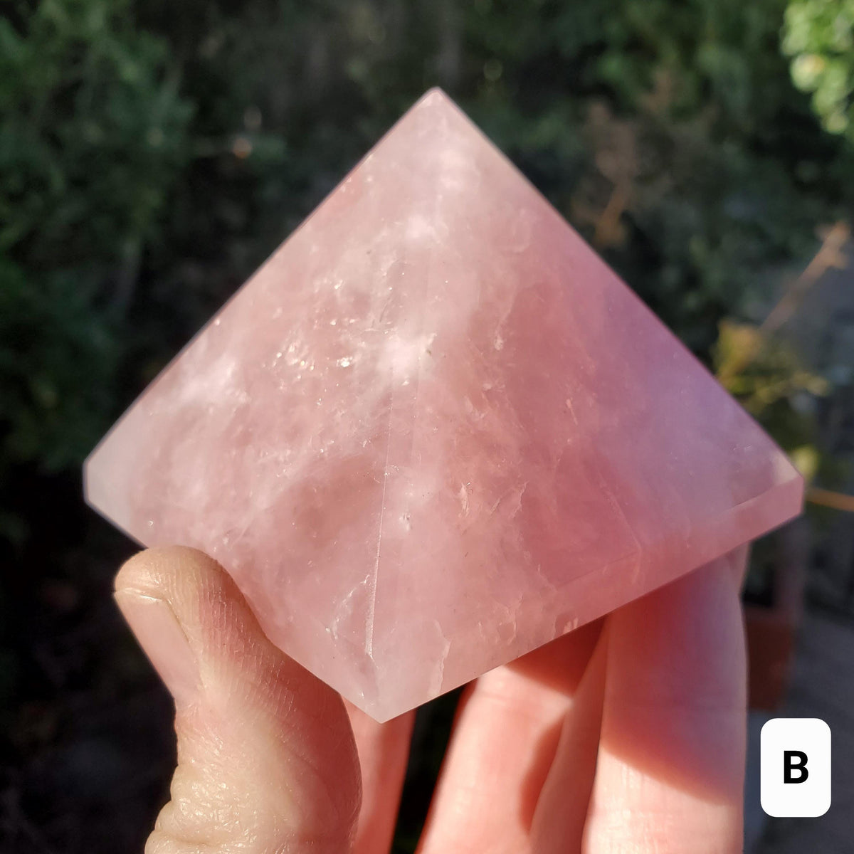 Rose Quartz Pyramid - Unconditional Love, Compassion, Forgiveness - Pink Crystal Pyramid Carving Healing Crystal Gemstones