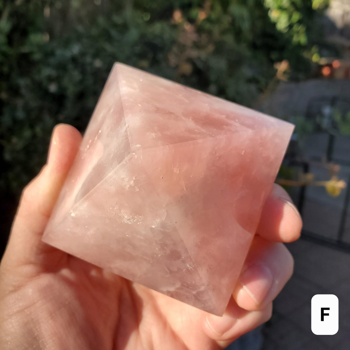 Rose Quartz Pyramid - Unconditional Love, Compassion, Forgiveness - Pink Crystal Pyramid Carving Healing Crystal Gemstones