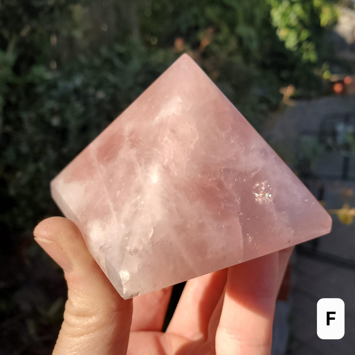 Rose Quartz Pyramid - Unconditional Love, Compassion, Forgiveness - Pink Crystal Pyramid Carving Healing Crystal Gemstones