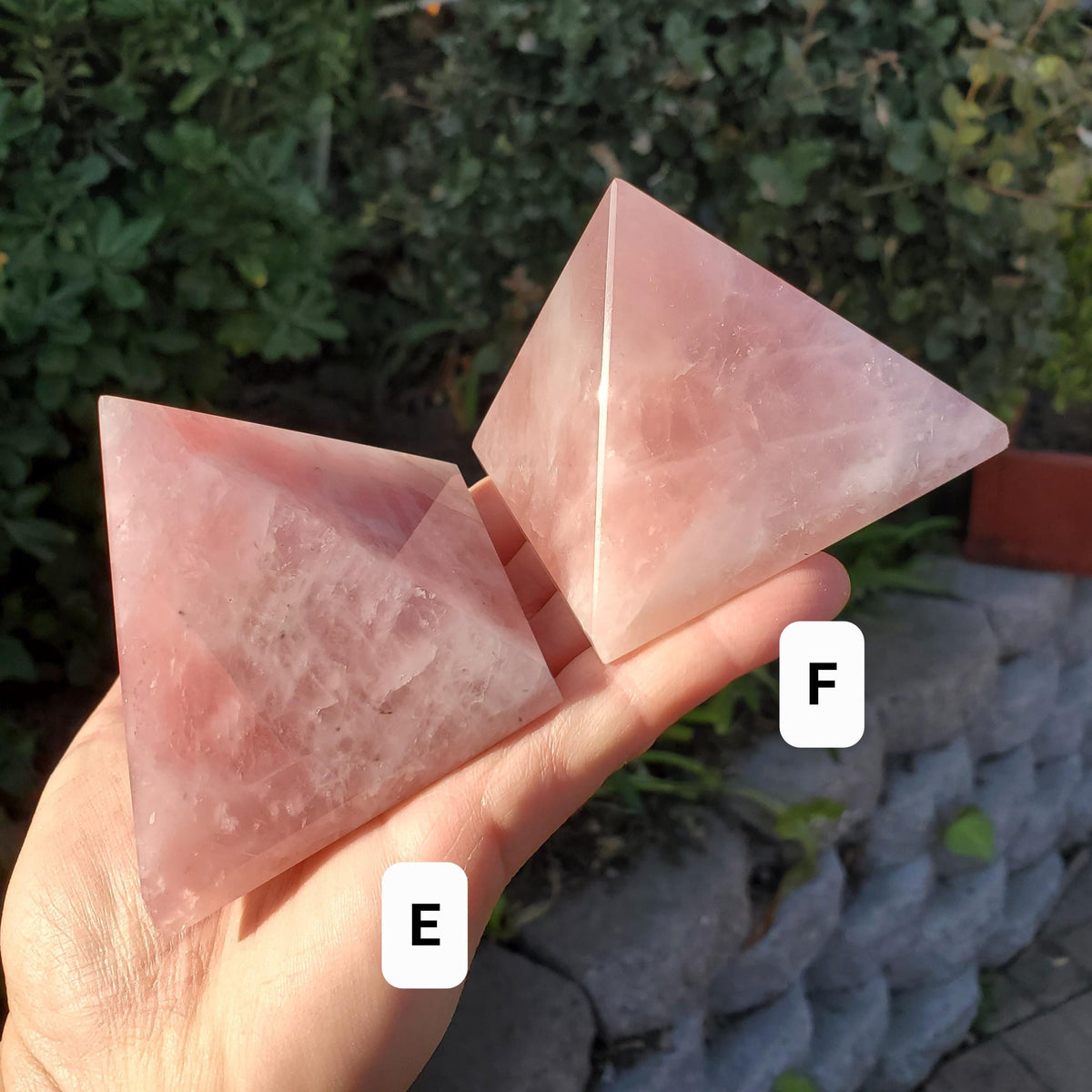 Rose Quartz Pyramid - Unconditional Love, Compassion, Forgiveness - Pink Crystal Pyramid Carving Healing Crystal Gemstones