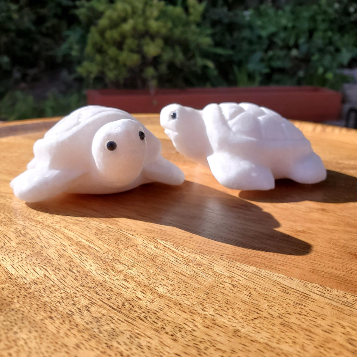 Chunky White Jade Turtle - Brings in Joy, Peace, Calm & Love Energy - Flashy White Turtle Stone Carving Healing Gemstone