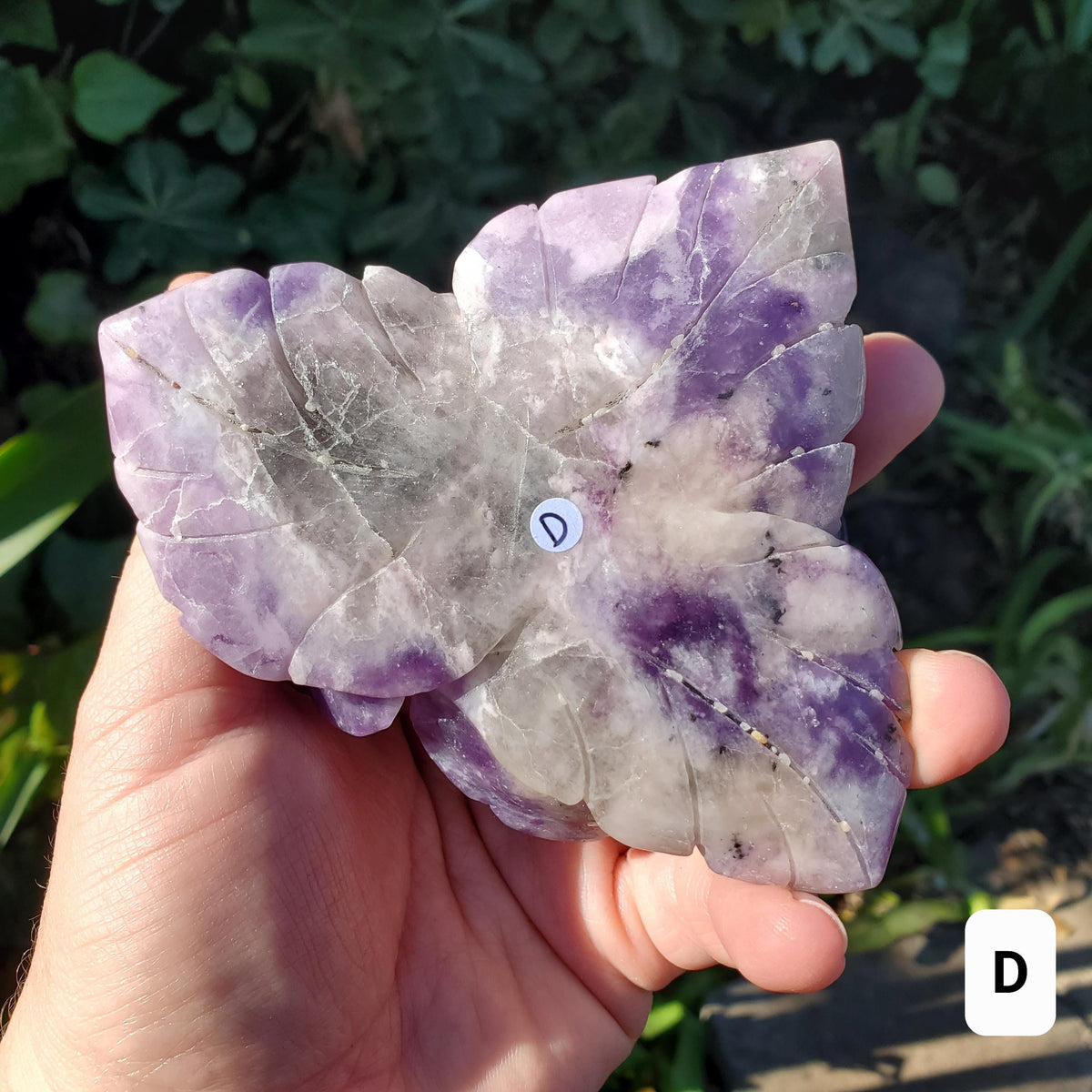 Big Lepidolite Flower - Transitions, Stress Relief, Calming - Purple Rose Carving Lepidolite Healing Stone Statement Piece
