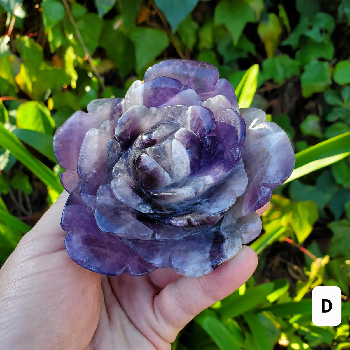 Big Dream Amethyst Flower - Calming, Energetic Protection, Positivity, Spiritual Connection - Purple Amethyst Rose Statement Crystal Healing