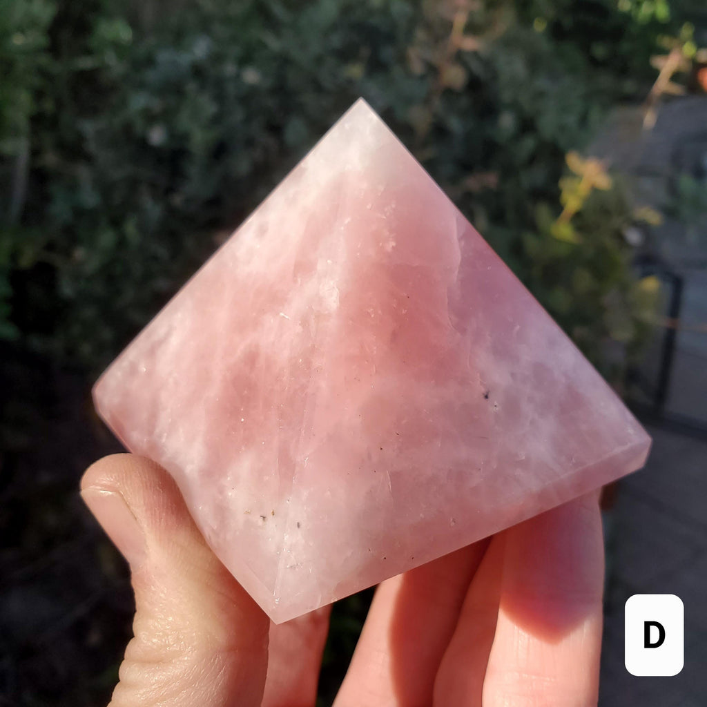 Rose Quartz Pyramid - Unconditional Love, Compassion, Forgiveness - Pink Crystal Pyramid Carving Healing Crystal Gemstones