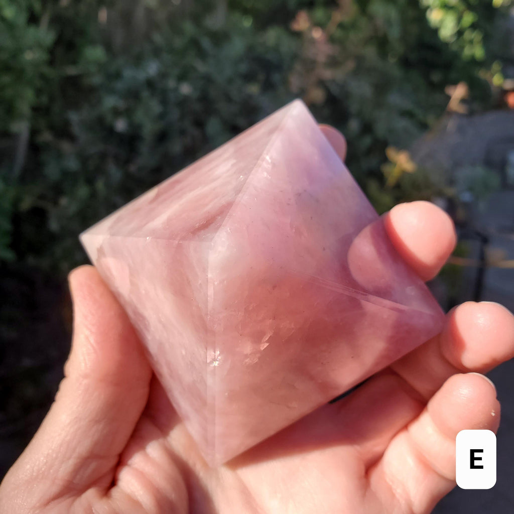Rose Quartz Pyramid - Unconditional Love, Compassion, Forgiveness - Pink Crystal Pyramid Carving Healing Crystal Gemstones