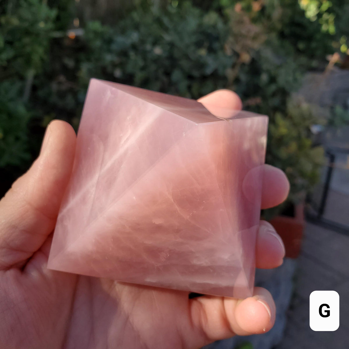 Rose Quartz Pyramid - Unconditional Love, Compassion, Forgiveness - Pink Crystal Pyramid Carving Healing Crystal Gemstones