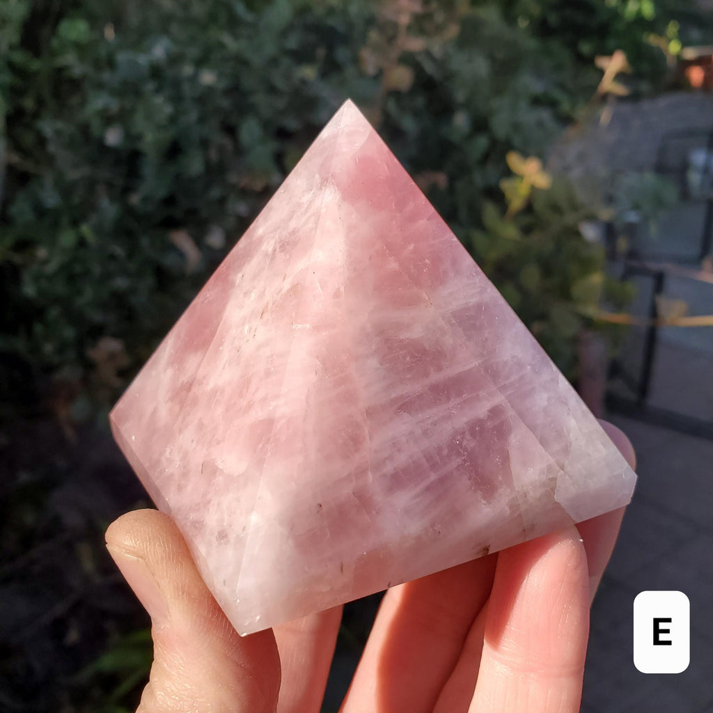 Rose Quartz Pyramid - Unconditional Love, Compassion, Forgiveness - Pink Crystal Pyramid Carving Healing Crystal Gemstones