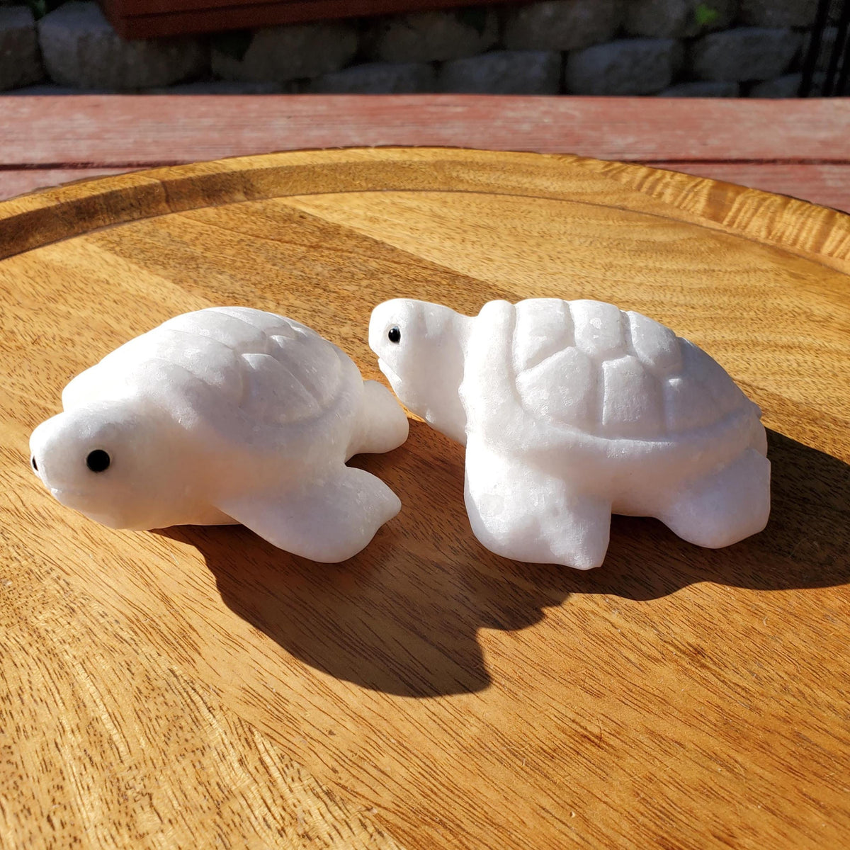 Chunky White Jade Turtle - Brings in Joy, Peace, Calm & Love Energy - Flashy White Turtle Stone Carving Healing Gemstone