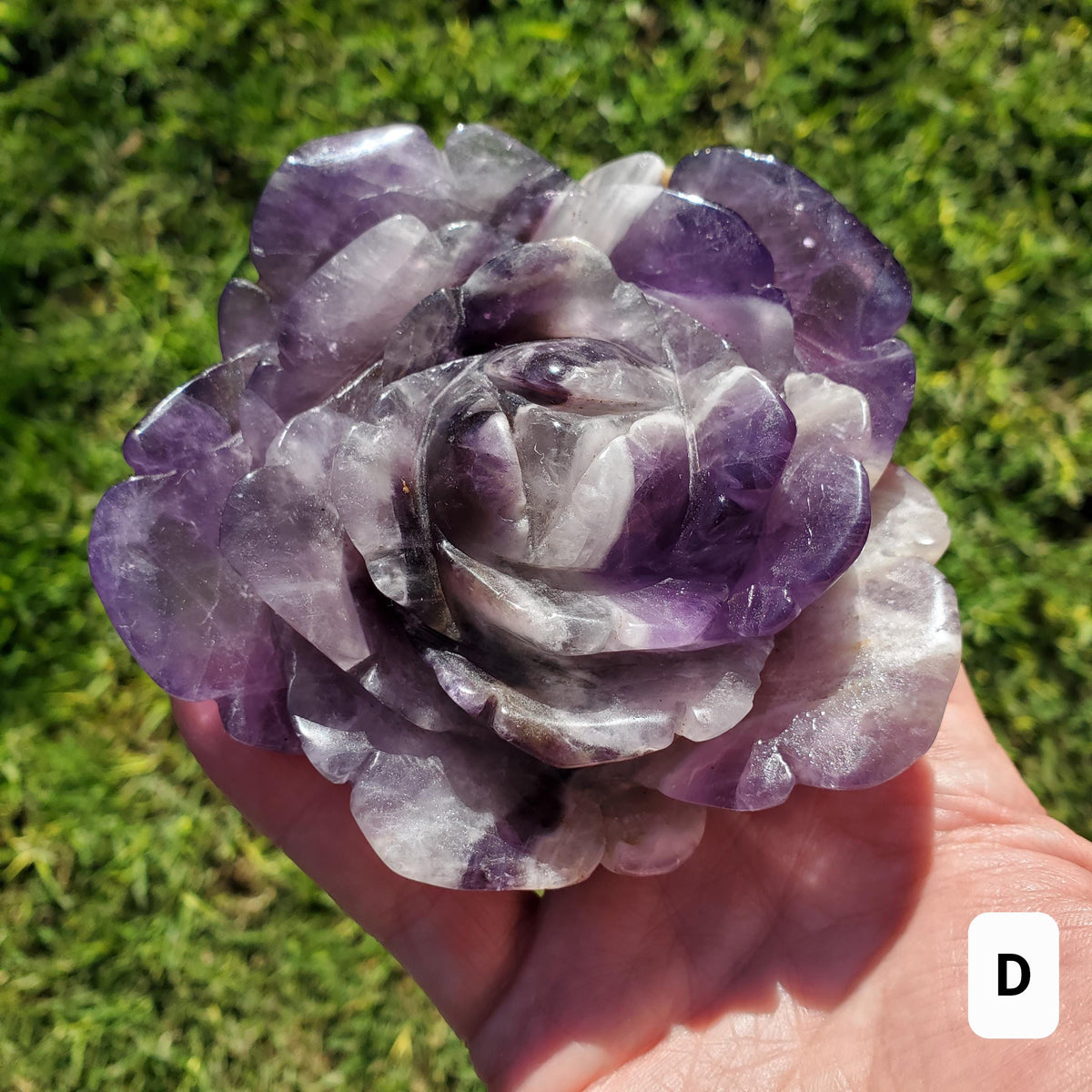 Big Dream Amethyst Flower - Calming, Energetic Protection, Positivity, Spiritual Connection - Purple Amethyst Rose Statement Crystal Healing