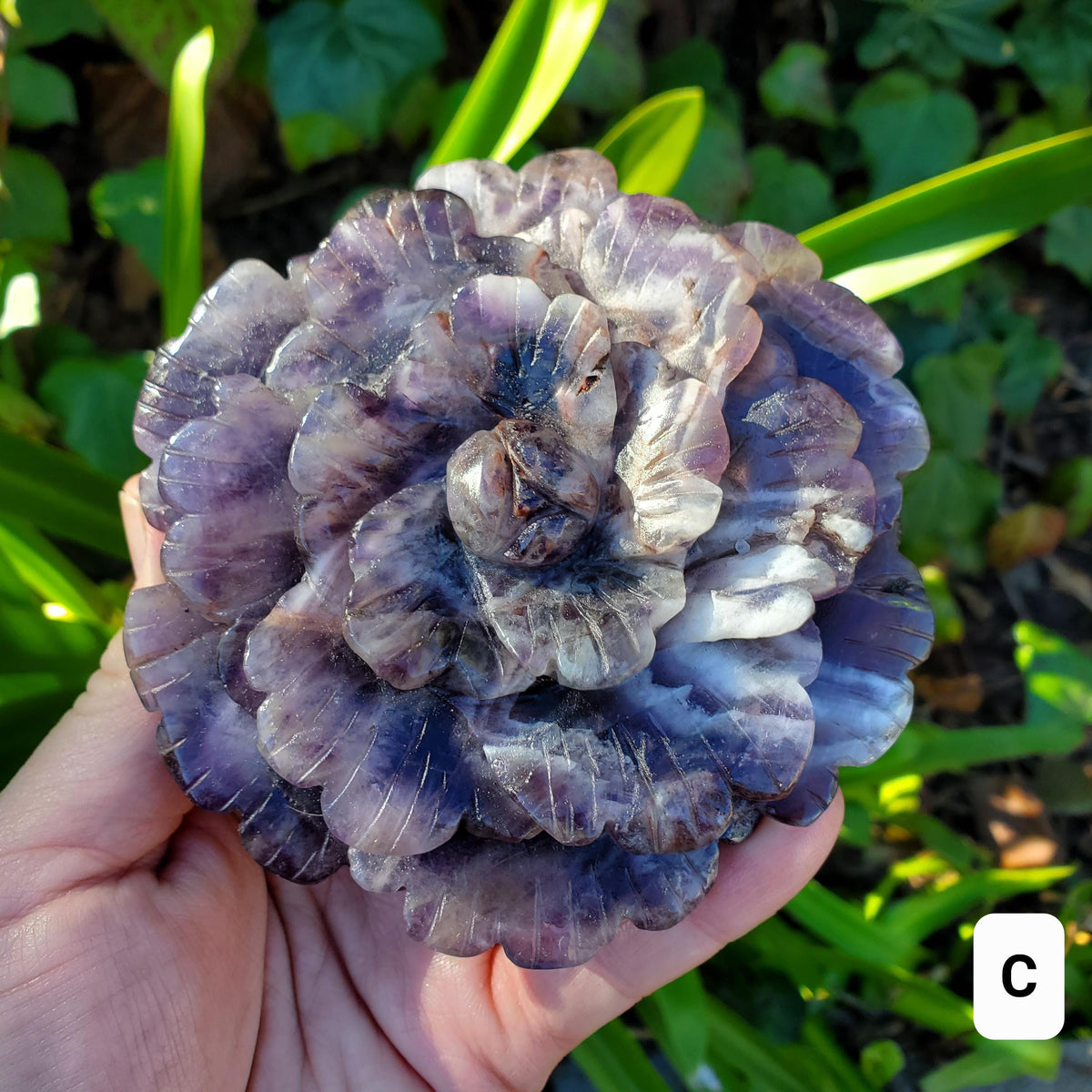 Big Dream Amethyst Flower - Calming, Energetic Protection, Positivity, Spiritual Connection - Purple Amethyst Rose Statement Crystal Healing