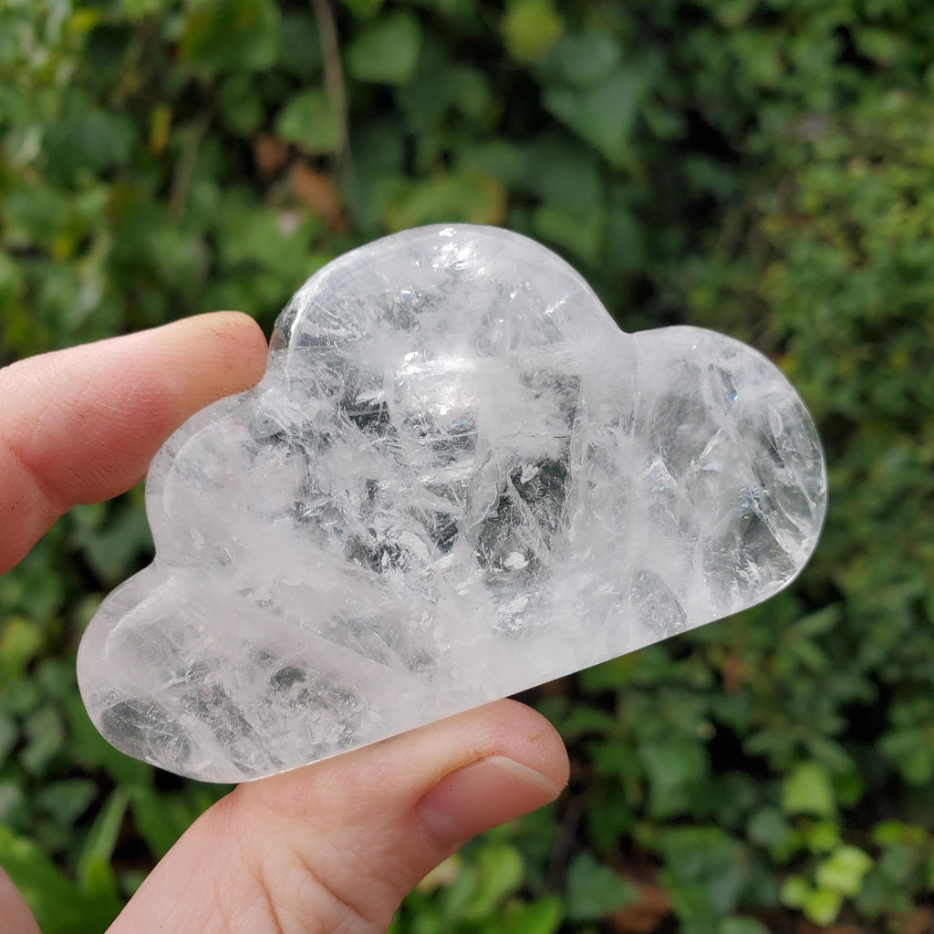 Standing Clear Quartz Cloud - Counteracts the Negative, Magnifies Positive Energy, Cleanses Aura - Crystal Healing Gemstone Display