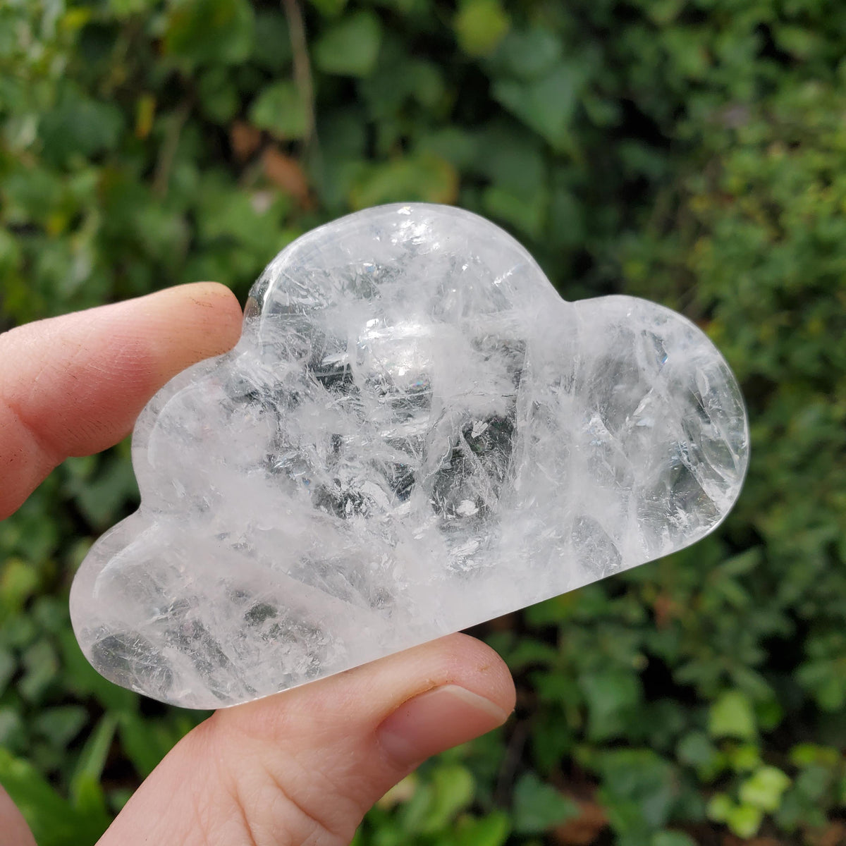 Standing Clear Quartz Cloud - Counteracts the Negative, Magnifies Positive Energy, Cleanses Aura - Crystal Healing Gemstone Display