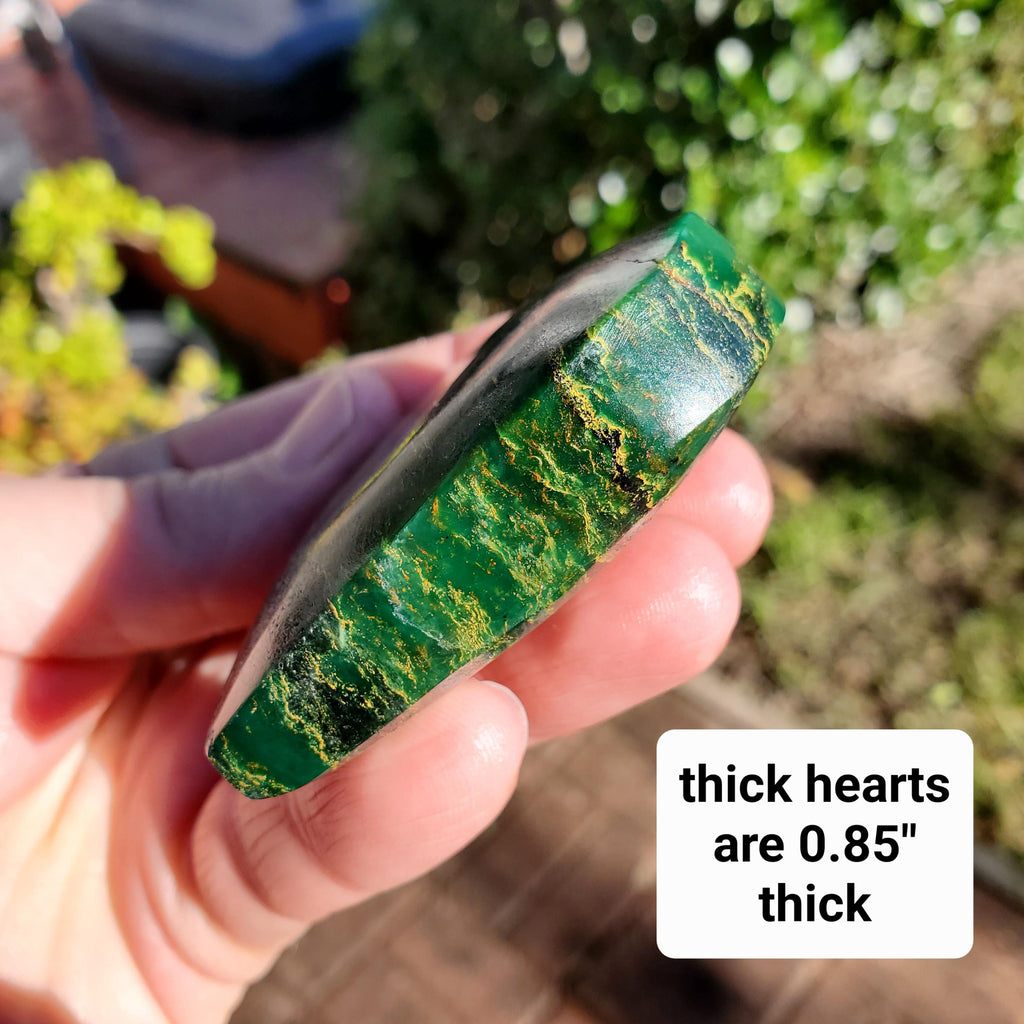 Emerald Heart - Heals Heart Chakra, Compassion, Acceptance, Wisdom, Confidence - Green Emerald Crystal Heart Healing Gemstones