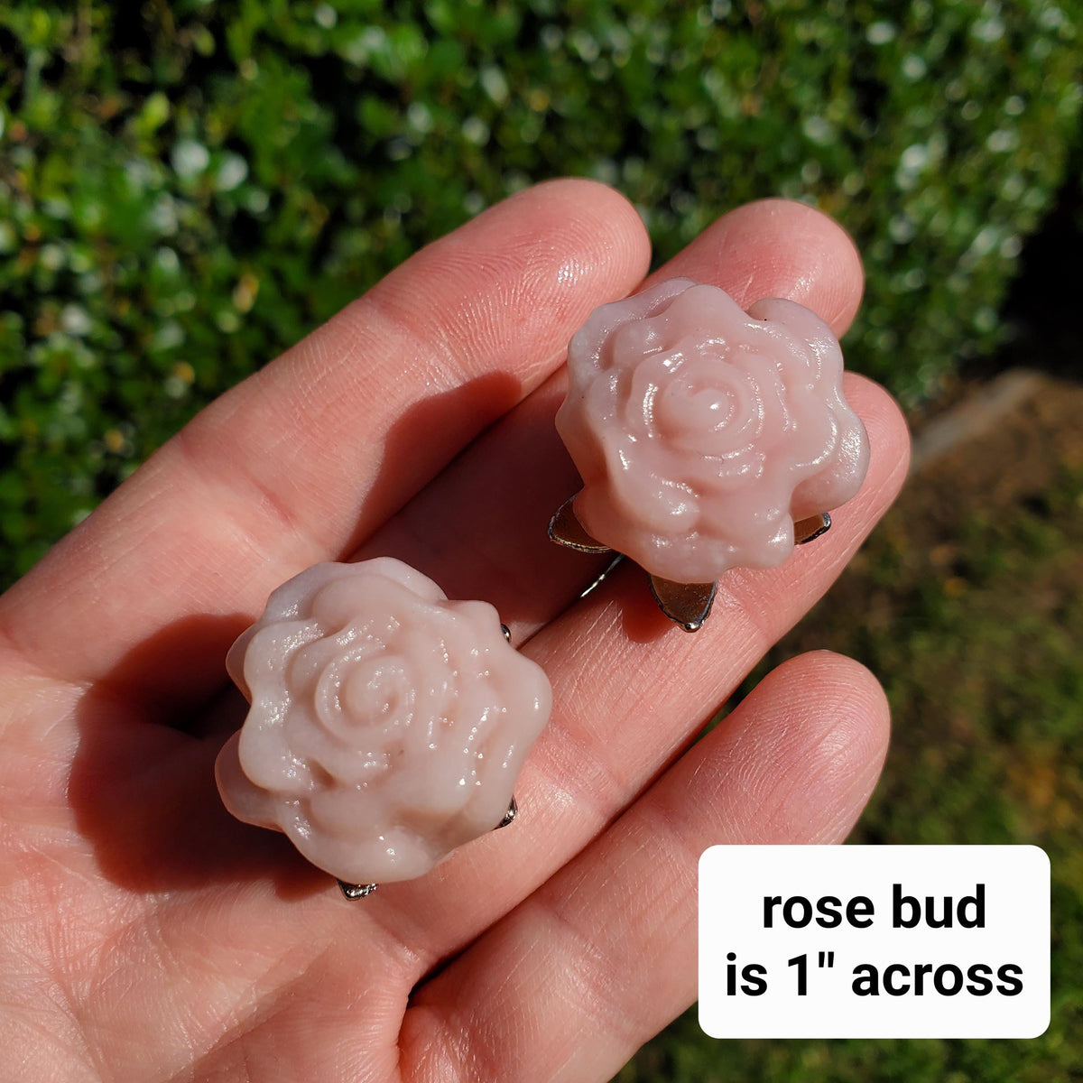 Small Pink Opal Rose on Stem - Activates Heart Chakra, Strengthens Connection To Yourself, Individuality - Pink Crystal Flower Valentine