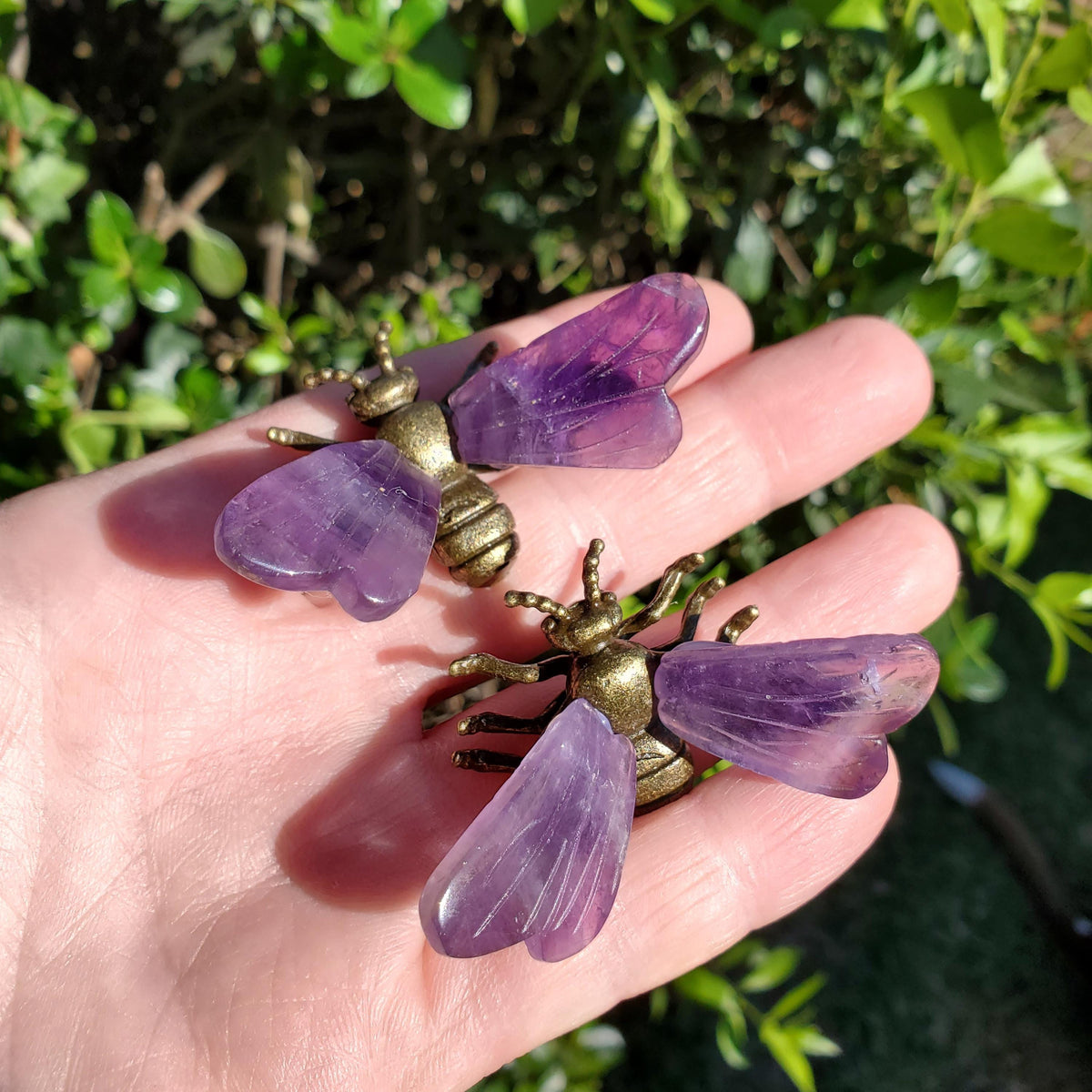 Cute Amethyst Bumble Bee - Calming, Protection, Positivity - Purple Amethyst Bee Carving Crystal Gemstone