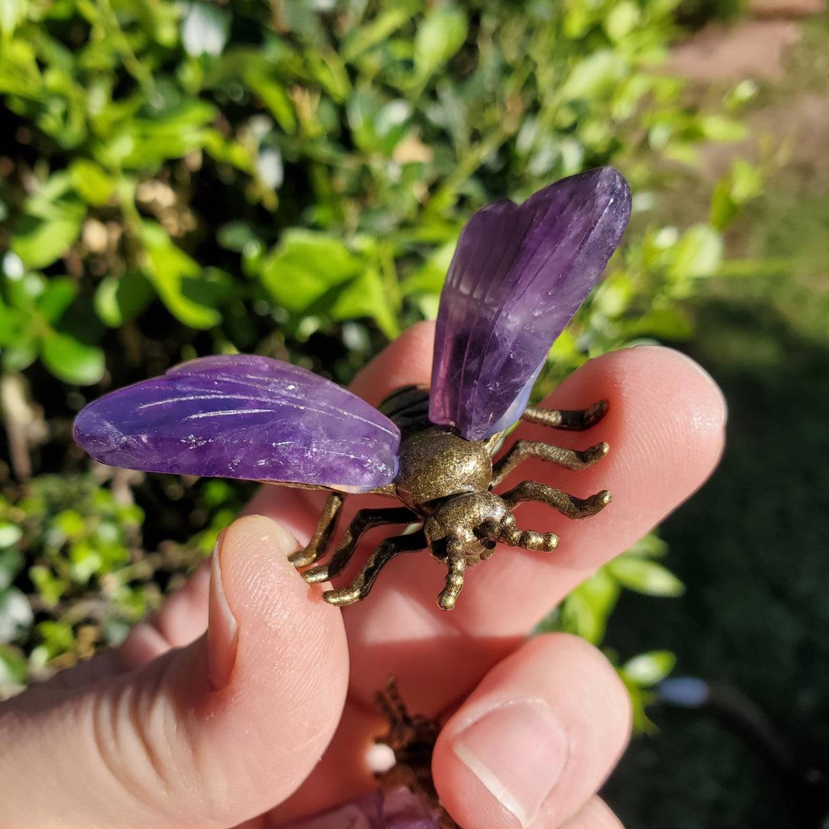 Cute Amethyst Bumble Bee - Calming, Protection, Positivity - Purple Amethyst Bee Carving Crystal Gemstone