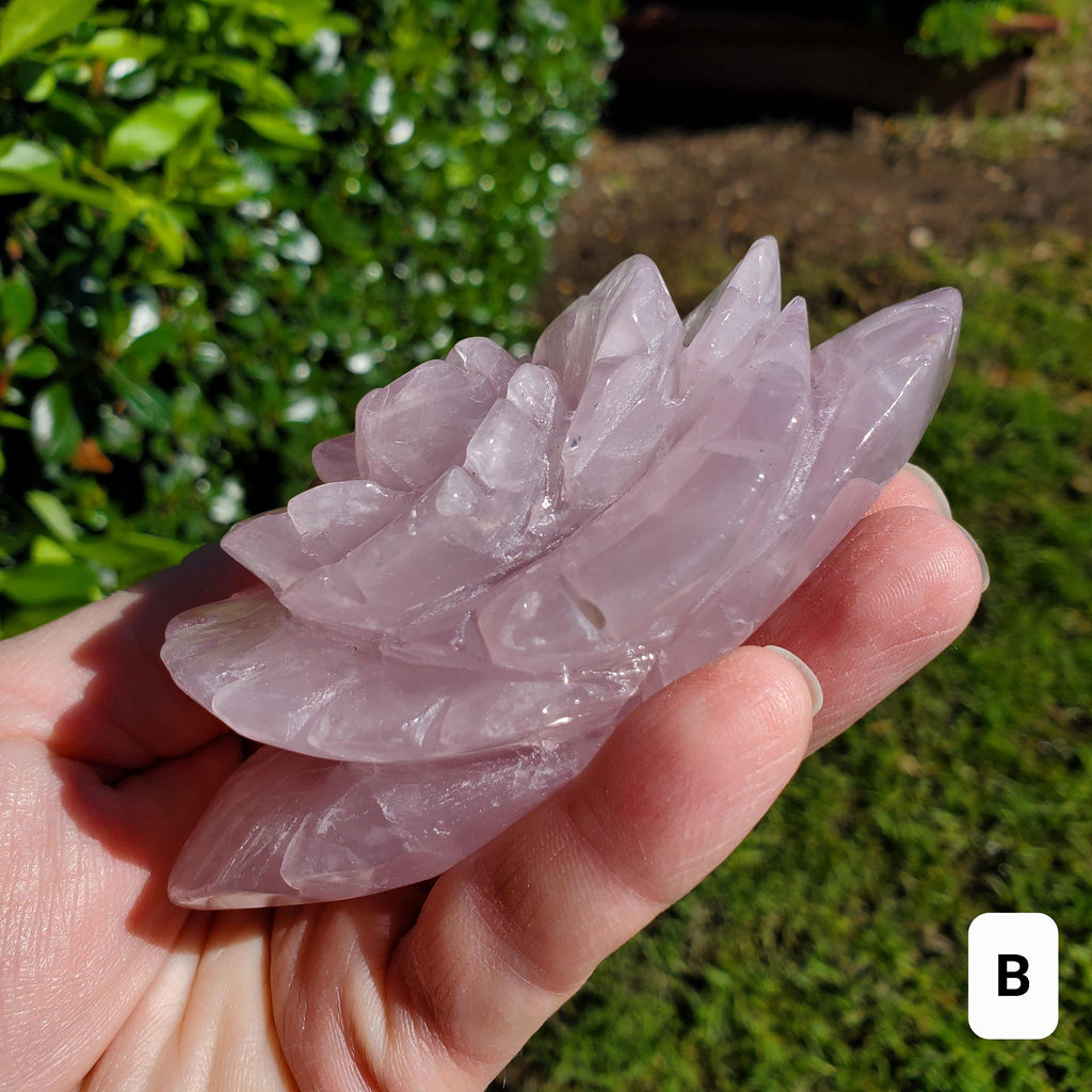 Big Rose Quartz Flower - Unconditional Love, Compassion, Self Love - Pink Crystal Rose Stone Healing Crystals Gemstone Statement
