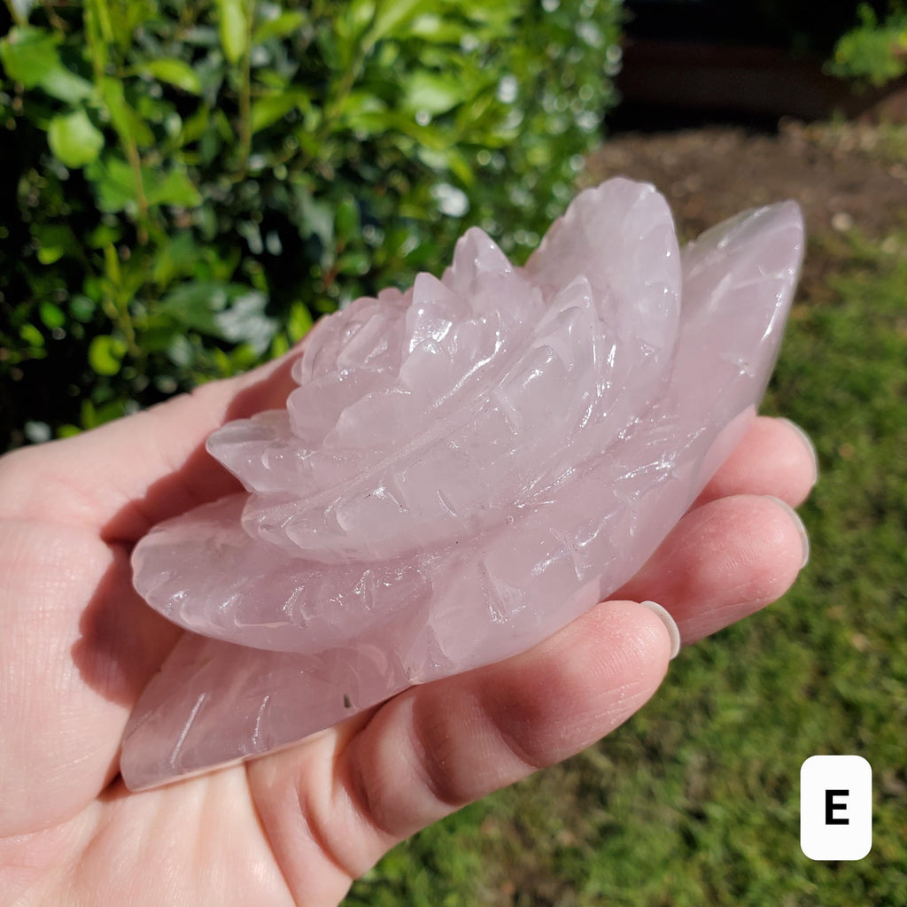 Big Rose Quartz Flower - Unconditional Love, Compassion, Self Love - Pink Crystal Rose Stone Healing Crystals Gemstone Statement