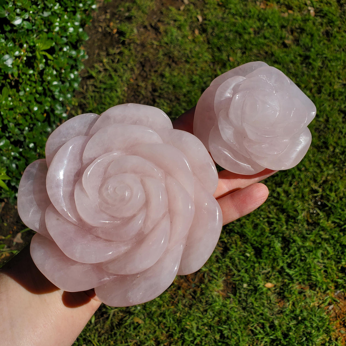 Big Rose Quartz Flower - Unconditional Love, Compassion, Self Love - Pink Crystal Rose Stone Healing Crystals Gemstone Statement